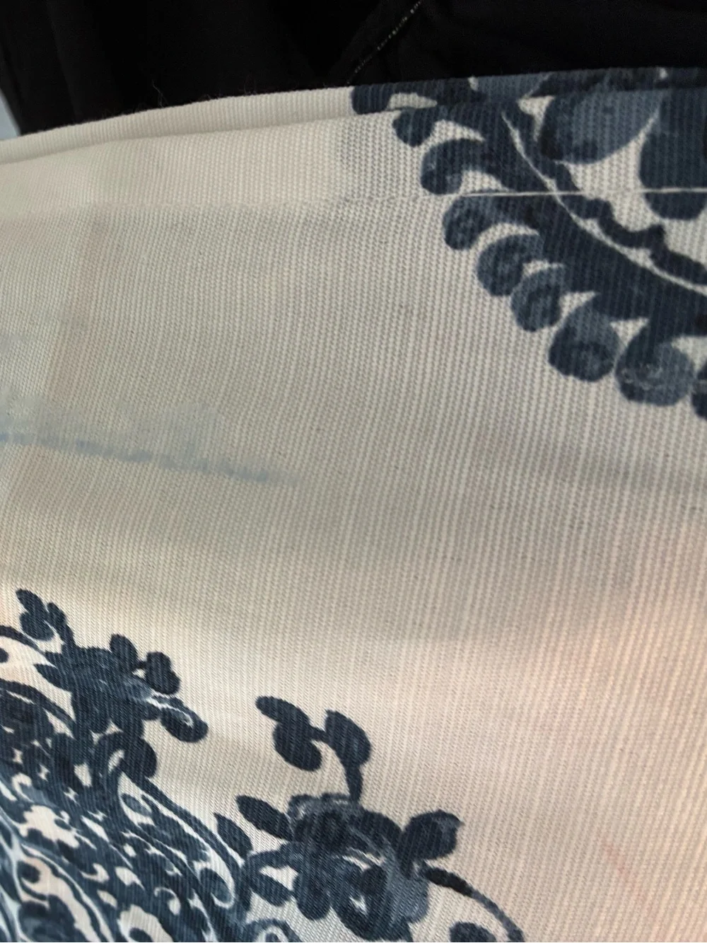 Pair of Blue Damask Paisley Window Panel Curtains - Luxury Collection